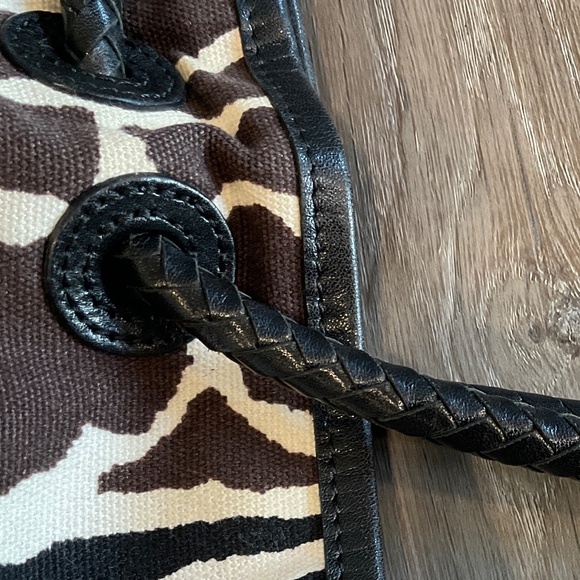 BRIGHTON  Animal Print Brown Black Braided Straps - Picture 12 of 15
